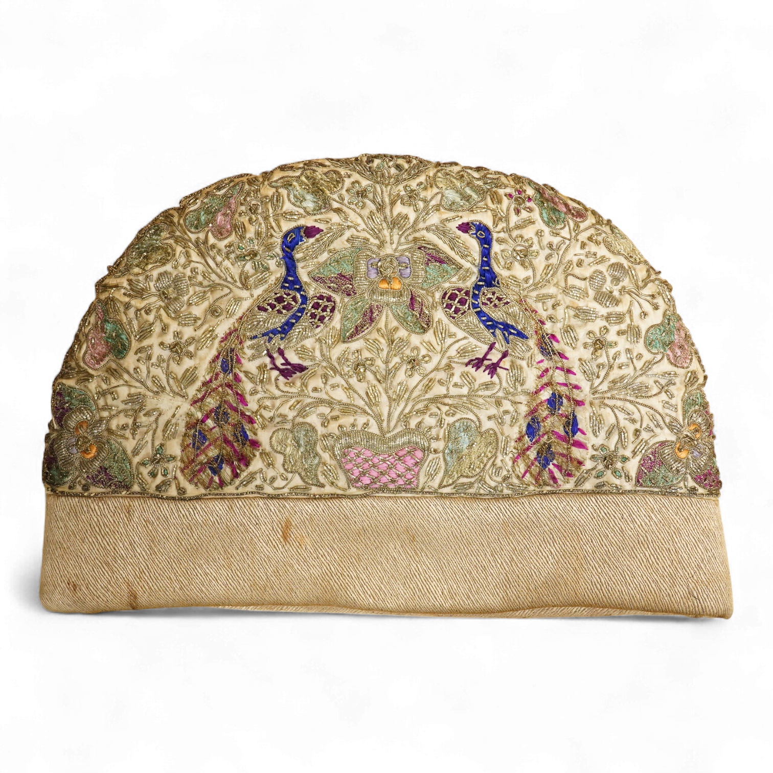 An Indian metallic thread tea cosy-33cm wide at base